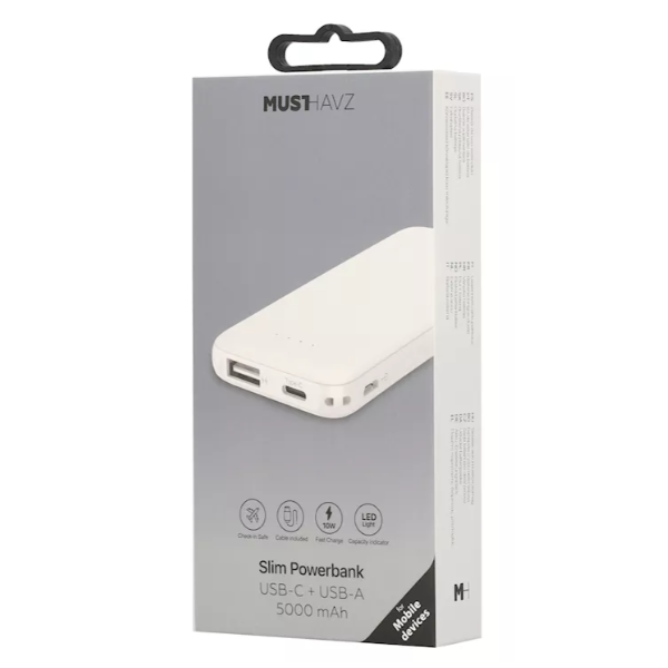 Powerbank 5000 mAh &ndash; USB-C &amp; USB-A – foto 4