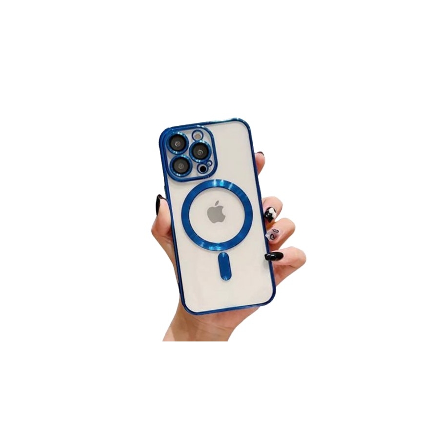 MagSafe Hoesje Siliconen Transparant-Blauw