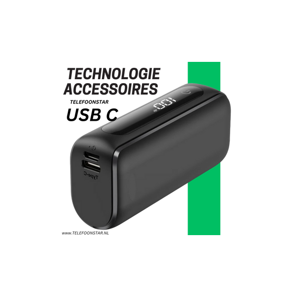 Telefoonstar PocketCharge 5000 &ndash; Compacte Powerbank met USB &amp; Type-C – foto 6