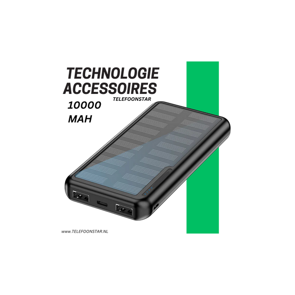 Solar Power Bank 10.000 mAh &ndash; Duurzame Zonnepaneel Powerbank – foto 6