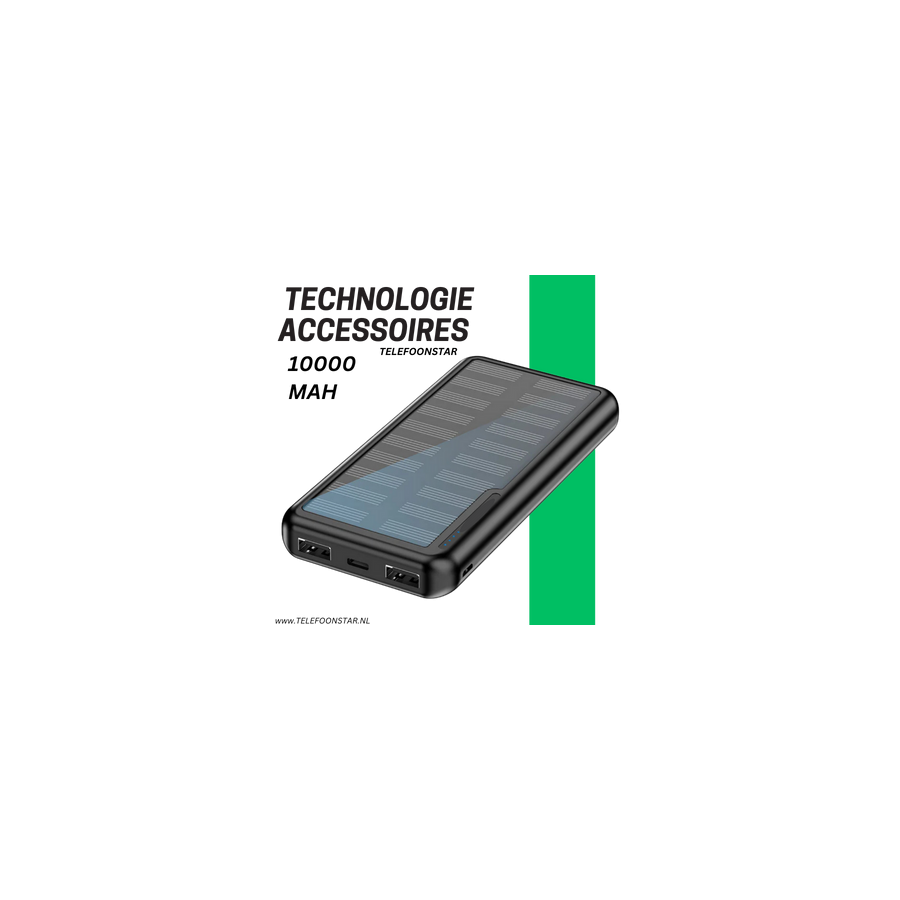 Solar Powerbank 20.000 mAh &ndash; Altijd Stroom Voor Onderweg