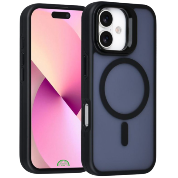 Hoesje voor iPhone 17 Premium DualTone MagSafe Backcover met Stevige hard case achterkant Onyx Black – foto 2