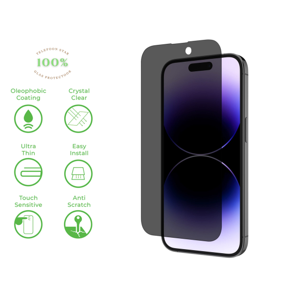 Privacy Screenprotector Gehard Glas iPhone serie – foto 2