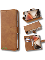 Hoesje Xiaomi 15 Bruin Lederen Look Met Pasjeshouder & Kickstand