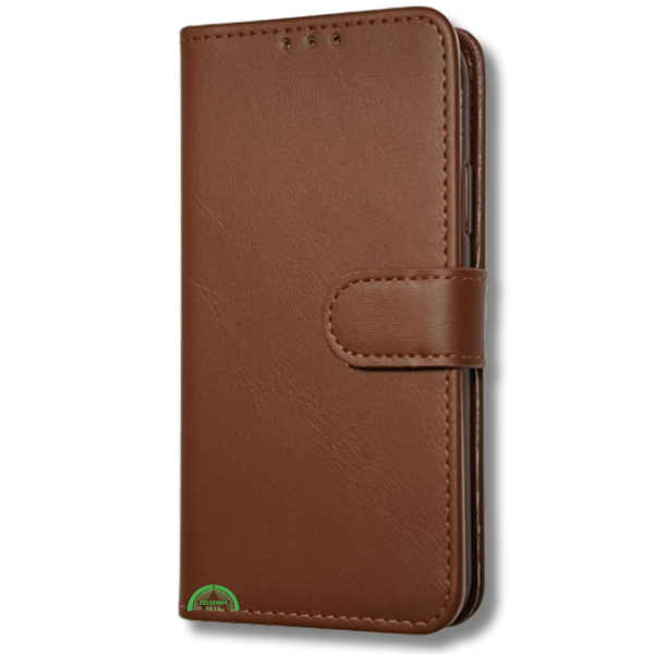 hoesje voor Xiaomi Redmi Note 13 Pro 5G bookcase Bruin SecureFlip Wallet Case – foto 2