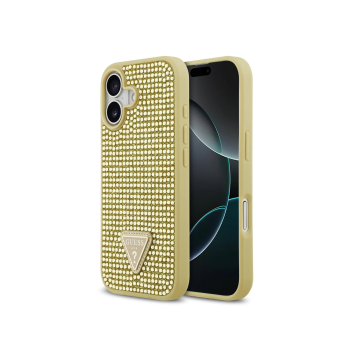 Guess Hoesje Goud Kristallen &ndash; Luxe Telefoonhoes met Logo