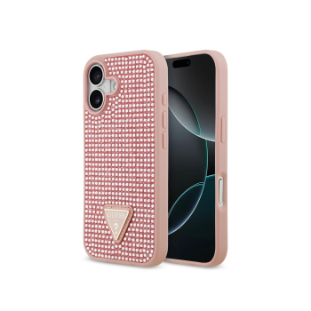 Guess Hoesje Roze Kristallen &ndash; Luxe Telefoonhoes met Logo