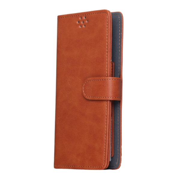 Universeel bookcase hoesje licht bruin – foto 2