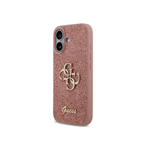 Guess Roze Glitter Hoesje &ndash; met Gouden Logo &amp; Stijlvolle Bescherming – foto 2