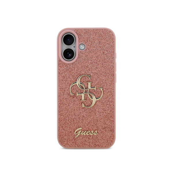 Guess Roze Glitter Hoesje &ndash; met Gouden Logo &amp; Stijlvolle Bescherming – foto 3