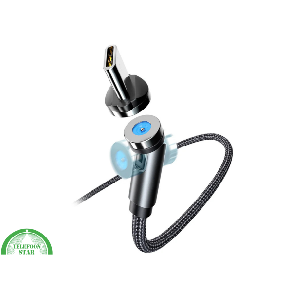 Magnetische Oplaadkabel &ndash; Huismerk &ndash; 360&deg; Draaibaar | Inclusief USB-C &amp; Micro-USB Adapter – foto 7