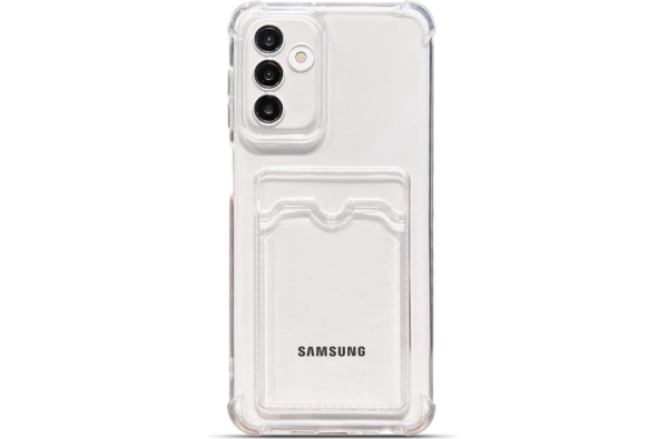 Flexibel Transparant Bumper Case met Kaartvak voor Samsung S24 FE