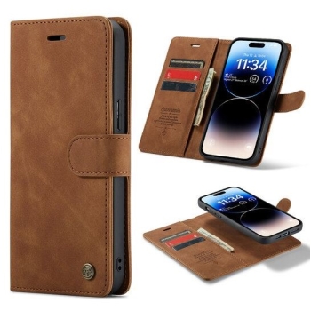 2 in 1 Hoesje Samsung S24 FE | Magnetisch Hoesje Samsung | Wallet case | Bruin