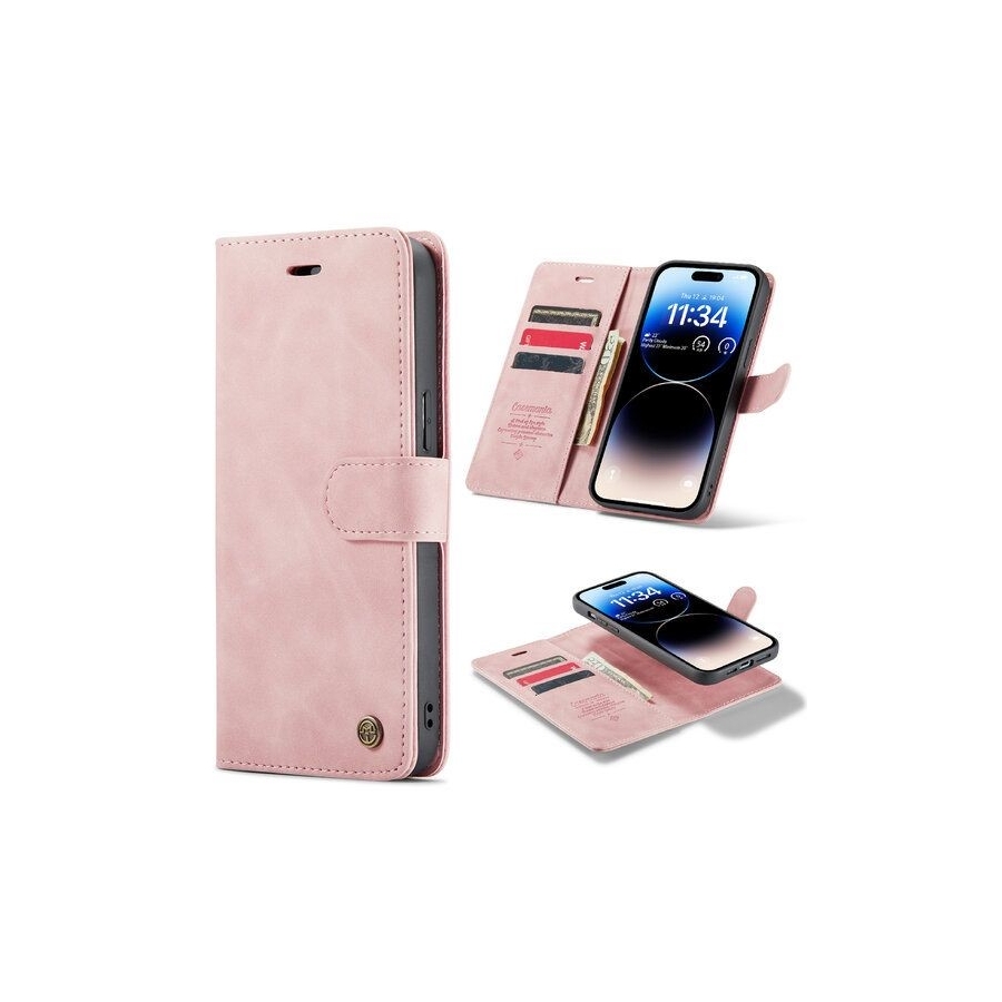 2 in 1 Hoesje Samsung S24 FE | Magnetisch Hoesje Samsung | Wallet case | Roze