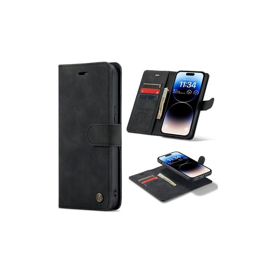 2 in 1 Hoesje Samsung S24 FE | Magnetisch Hoesje Samsung | Wallet case | Zwart