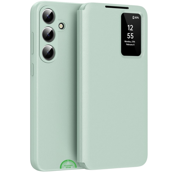 Samsung Galaxy S26 Plus Fresh Mint Bookcase Hoesje Lichtgroen Smart View Wallet Case – foto 6