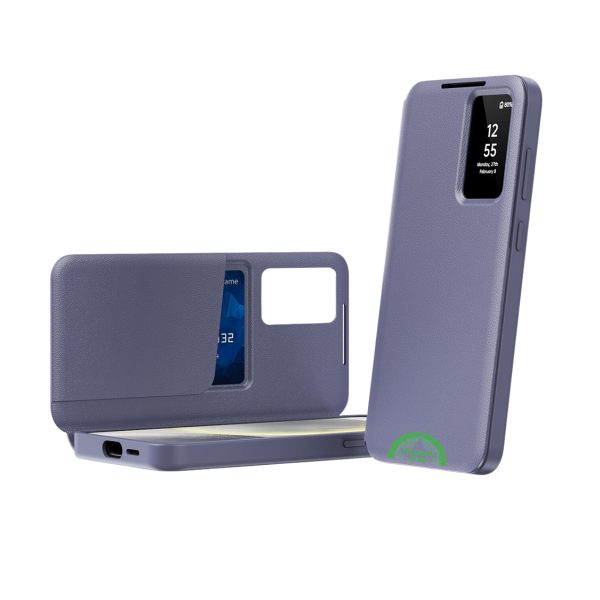 Samsung Galaxy S26 Lavender Shield Bookcase Hoesje Paars Luxe Smart View Cover – foto 5