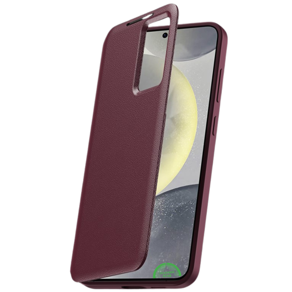 Samsung Galaxy S26 Plus Burgundy Prestige Bookcase Hoesje Rood Premium Smart View Case – foto 4