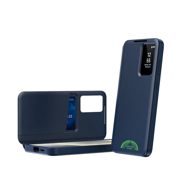 Samsung Galaxy S26 Plus Sapphire Blue Bookcase Hoesje Donkerblauw Smart View Wallet Cover – foto 4