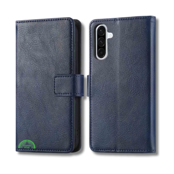 Hoesje voor Samsung Galaxy A17 5G Donkerblauwe Bookcase Sterke magnetische sluiting