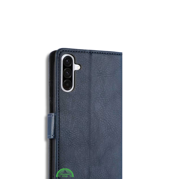 Hoesje voor Samsung Galaxy A17 5G Donkerblauwe Bookcase Sterke magnetische sluiting – foto 2