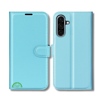 Hoesje voor Samsung Galaxy A15 5G Lichtblauwe Bookcase Sterke magnetische sluiting