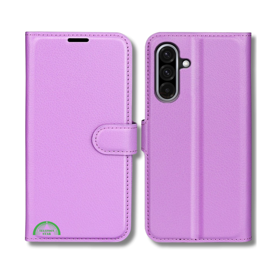 Hoesje voor Samsung Galaxy A37 Paars Bookcase Sterke magnetische sluiting