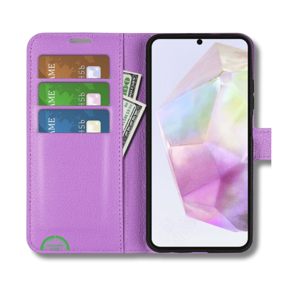 Hoesje voor Samsung Galaxy A37 Paars Bookcase Sterke magnetische sluiting – foto 2