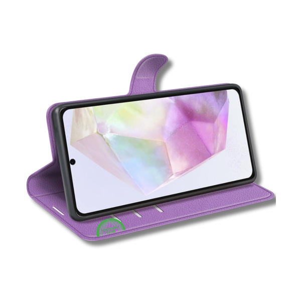 Hoesje voor Samsung Galaxy A37 Paars Bookcase Sterke magnetische sluiting – foto 5