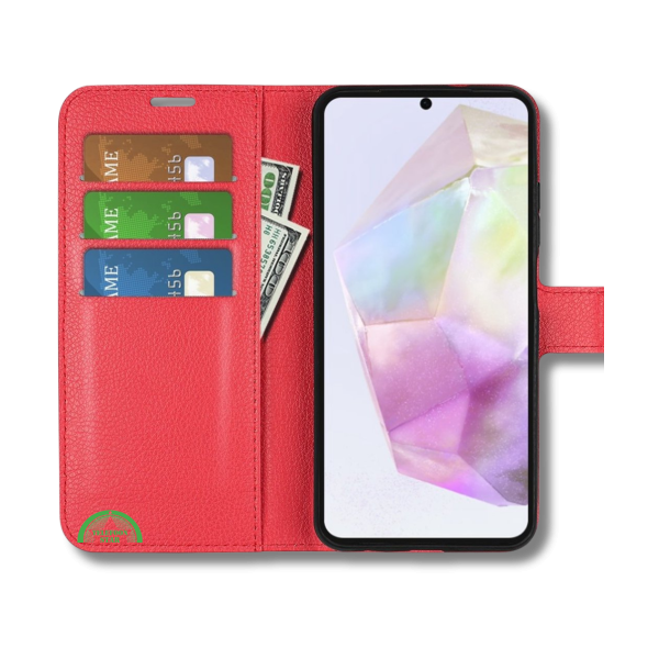Hoesje voor Samsung Galaxy A36 Rood Bookcase Sterke magnetische sluiting – foto 2