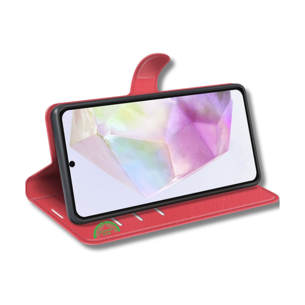 Hoesje voor Samsung Galaxy A36 Rood Bookcase Sterke magnetische sluiting – foto 4