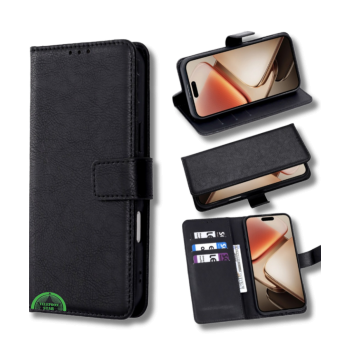 Hoesje voor Samsung A37 Zwart Bookcase Magnetisch met Pasjeshouder