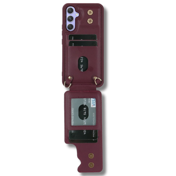 Samsung Galaxy S26 Luxe Bookcase Hoesje met Pasjeshouder Rood – foto 3