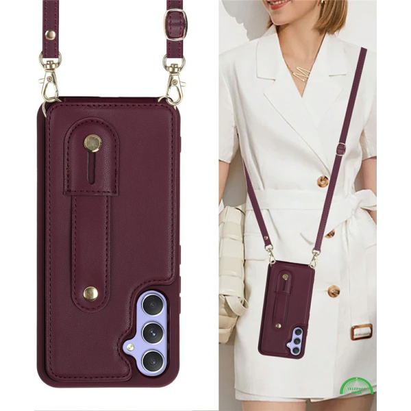 Samsung Galaxy S26 Luxe Bookcase Hoesje met Pasjeshouder Rood – foto 5