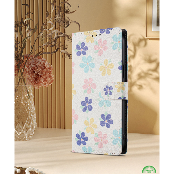Samsung Galaxy S26 Bookcase Hoesje met Bloemenprint Stijlvolle Bescherming met Wallet Functie – foto 3