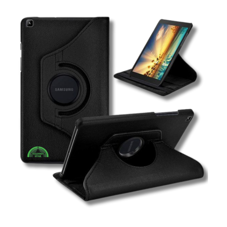 Hoesje voor Samsung A11 Zwart Bookcase met Kickstand Slank licht en stevig