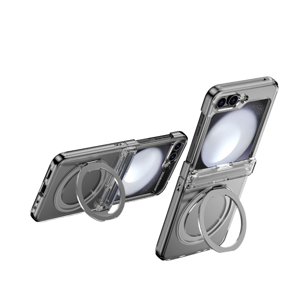 Samsung Galaxy Z Flip 7 Hoesje Transparante Bescherming met Magnetische Ring en Standfunctie – foto 4