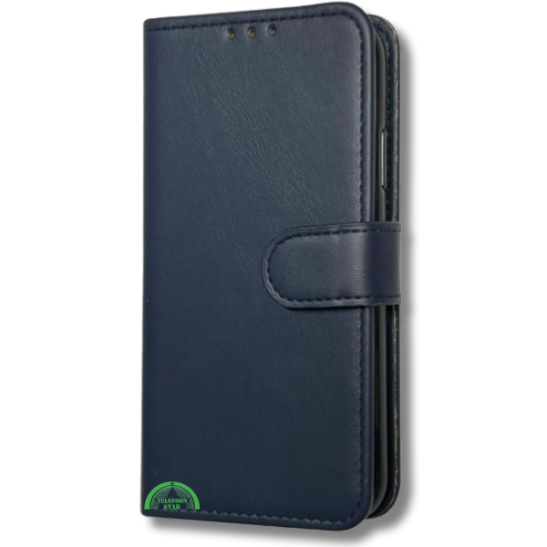 Hoesje voor Samsung Xcover 7 Donker blauw Bookcase Slim Leren met Pasjeshouder – foto 4