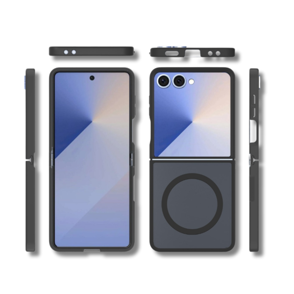 Samsung Galaxy Z Flip 7 Frosted Armor MagSafe Hoesje Zwart – foto 4