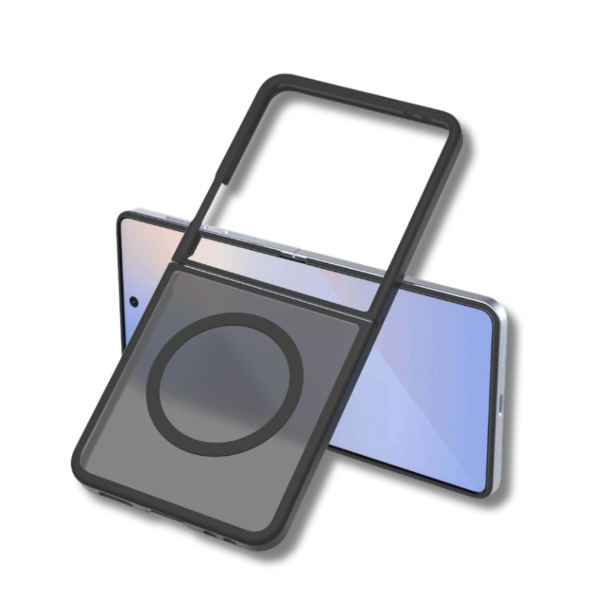 Samsung Galaxy Z Flip 7 Frosted Armor MagSafe Hoesje Zwart – foto 3