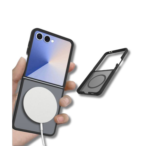 Samsung Galaxy Z Flip 7 Frosted Armor MagSafe Hoesje Zwart – foto 2