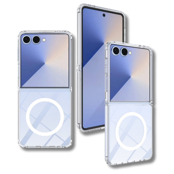 Samsung Galaxy Z Flip 7 Frosted Armor MagSafe Hoesje Transparant – foto 3