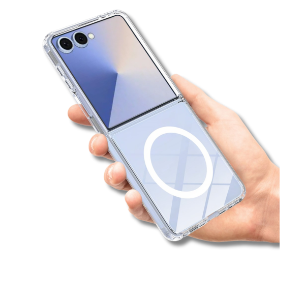Samsung Galaxy Z Flip 7 Frosted Armor MagSafe Hoesje Transparant – foto 2