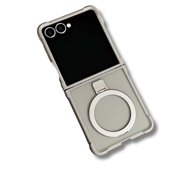 Samsung Galaxy Z Flip 7 Anti-Drop Ring Armor Hoesje Grijs – foto 4