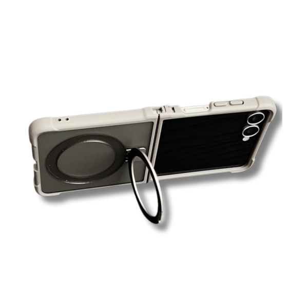 Samsung Galaxy Z Flip 7 Anti-Drop Ring Armor Hoesje Grijs – foto 3