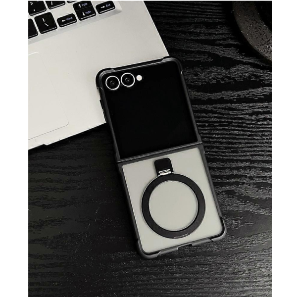 Samsung Galaxy Z Flip 7 Anti-Drop Ring Armor Hoesje Zwart – foto 5