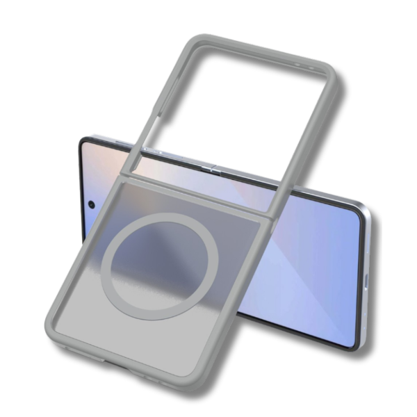 Samsung Galaxy Z Flip 7 Frosted Armor MagSafe Hoesje Grijs – foto 5