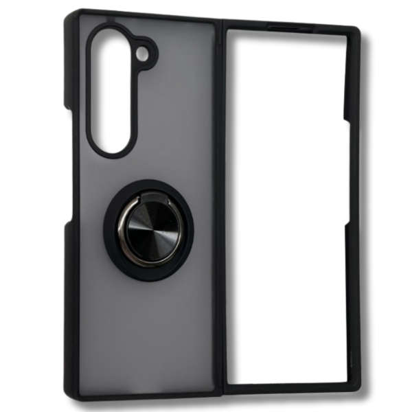 Samsung Galaxy Z Fold 7 Matt Ring Armor Hoesje Zwart – foto 3