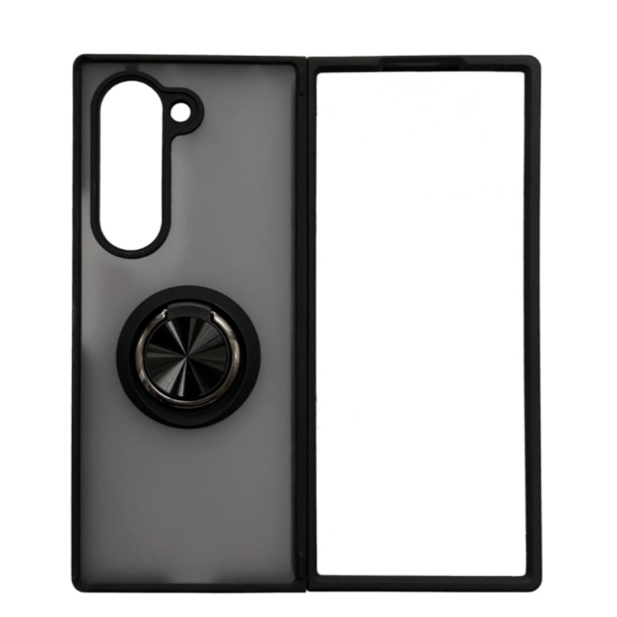 Samsung Galaxy Z Fold 7 Matt Ring Armor Hoesje Zwart