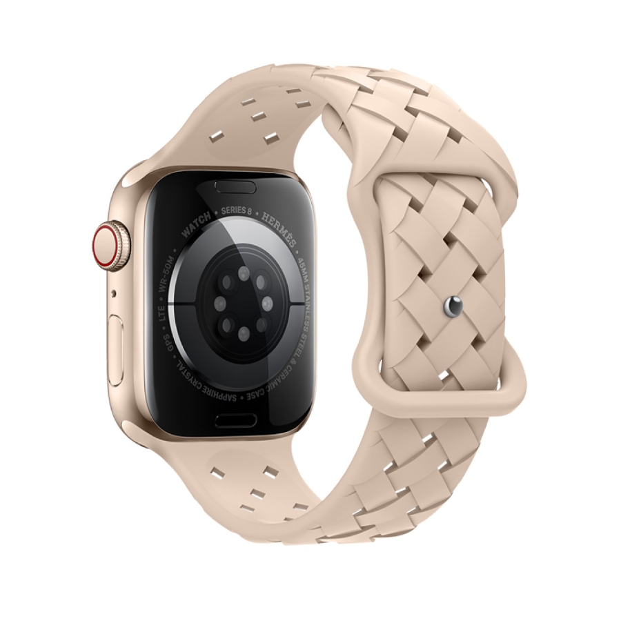 Apple Watch Siliconen Bandje met Patroon 42/44/45/49mm Roze